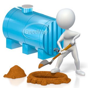 Монтаж накопительных емкостей