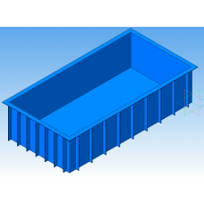 Пластиковая чаша бассейна 4*2*1,5м (прямоугольная)