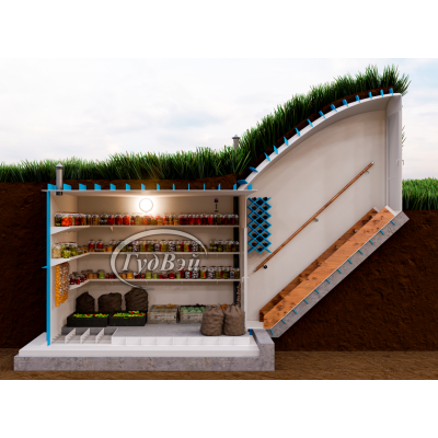 Пластиковый погреб ГудВэй Люкс 2,2*2,2м