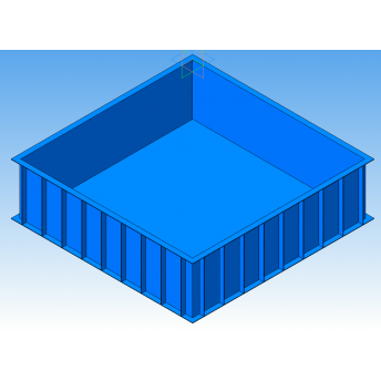 Пластиковая чаша бассейна 2*2*1,5м (прямоугольная)