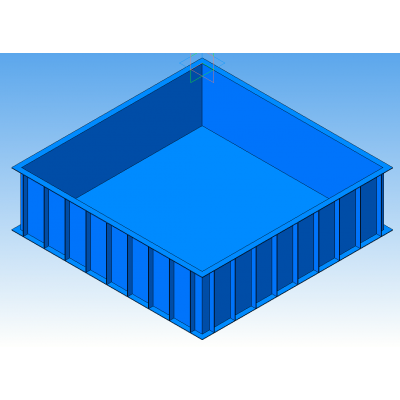 Пластиковая чаша бассейна 2*2*1,5м (прямоугольная)
