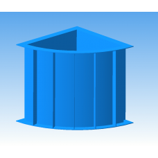 Пластиковая купель 1*1,2м (угловая)