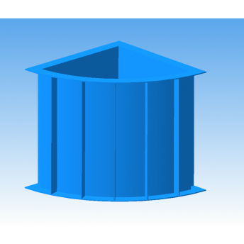 Пластиковая купель 1,1*1,2м (угловая)