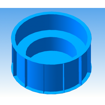 Пластиковая купель 1,5*1,2м (круглая)