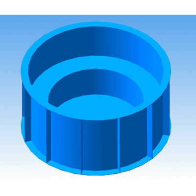 Пластиковая купель 1,5*1,2м (круглая)