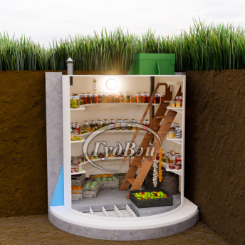 Пластиковый погреб ГудВэй Круглый 1,7*2м