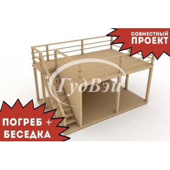 Совместный проект: Двухэтажная беседка  плюс Погреб